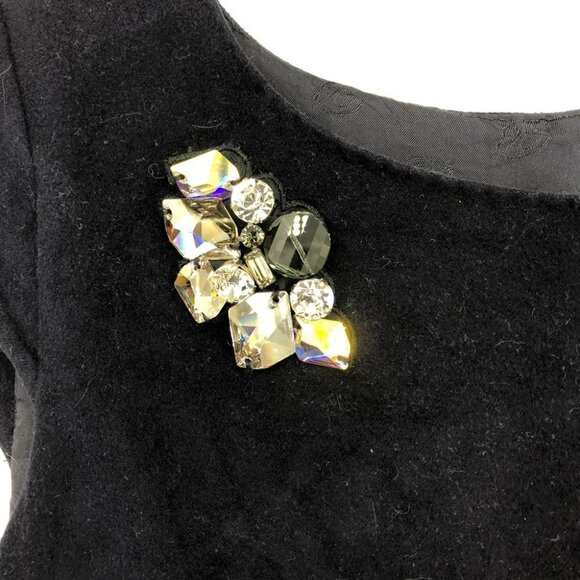 Blumarine Black Velvet silhouette  dress broach - Picture 5 of 10